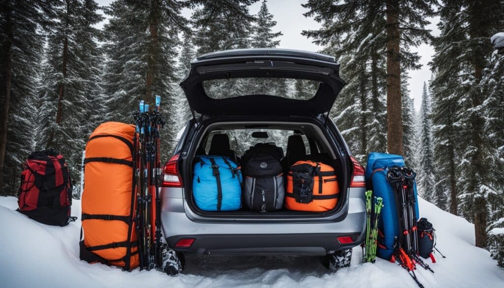 Dachbox für Ski und Dachkoffer Camping